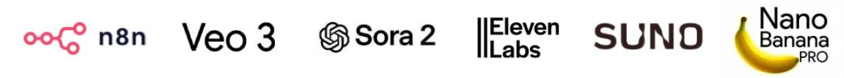 n8n Veo Sora ElevenLabs Suno NanoBanana